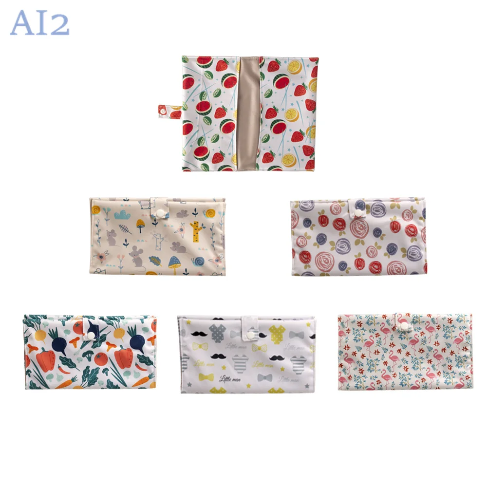 26*22cm Wet Dry Storage Bags Waterproof Travel Beach Pool Baby Diaper Nappy Hasp Bag Cute Cartoon Print Foldable Handbag