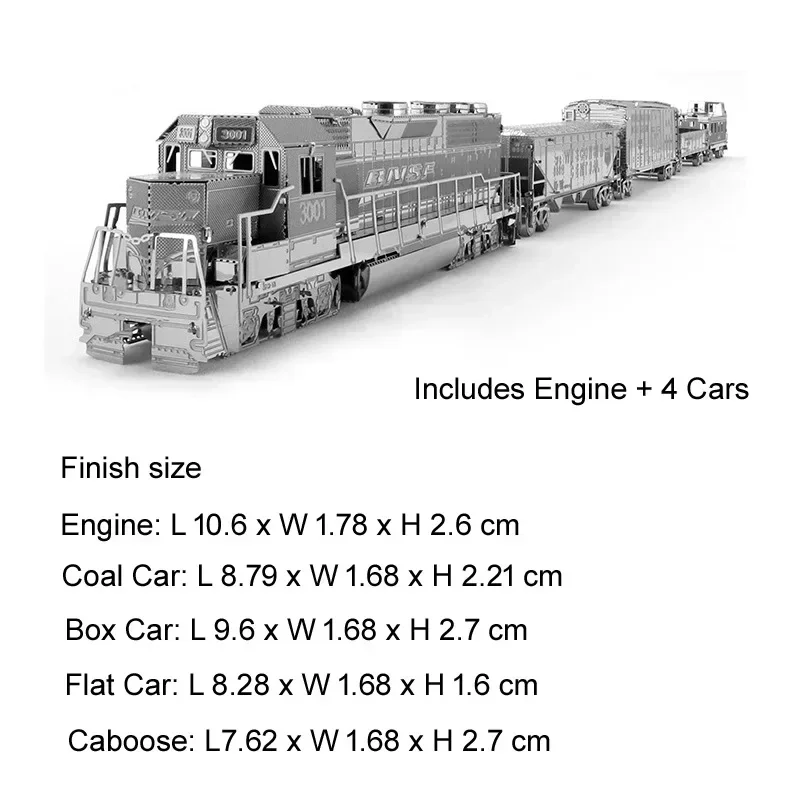 3D Metal Puzzle Set American Locomotive Uss Roosevelt Oil Drilling Model Gift for Children 14+ Travel Games Jigsaw DIY Toys