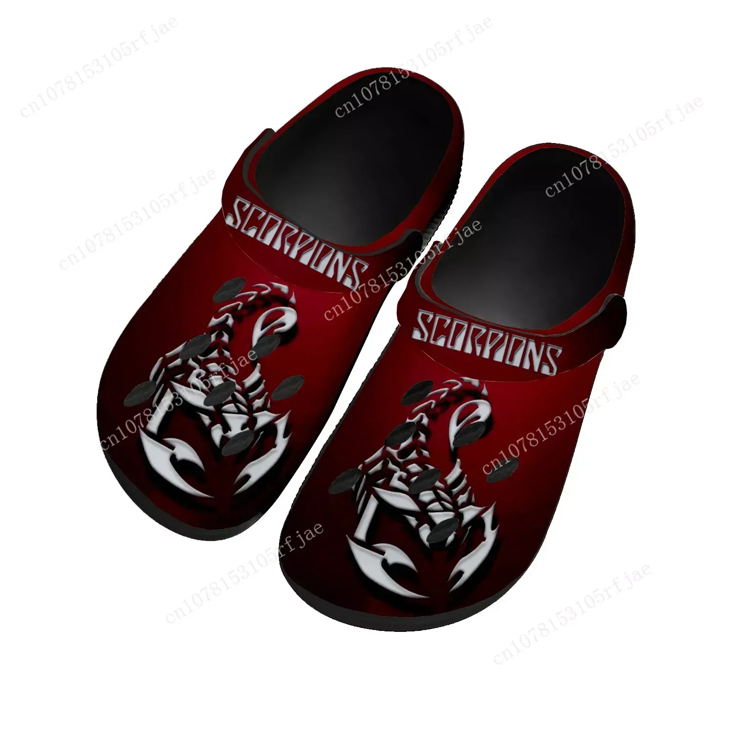 

Scorpions Metal Rock Band Home Clogs Custom Water Shoes Mens Womens Teenager Shoes Garden Clog Breathable Beach Hole Slippers