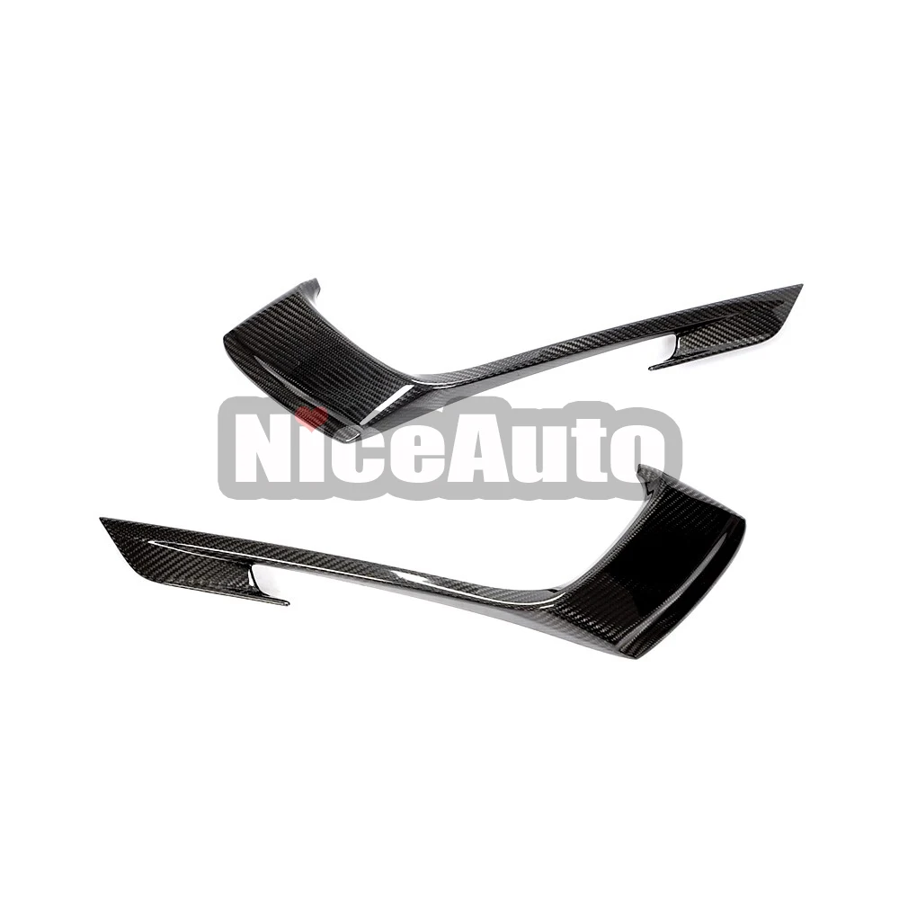 Car Front Bumper Blade Fog Lamp Tuyere Splitter Surround Trim Body Kit for Porsche 718 Cayman Boxster Carbon Fiber Wind Knife