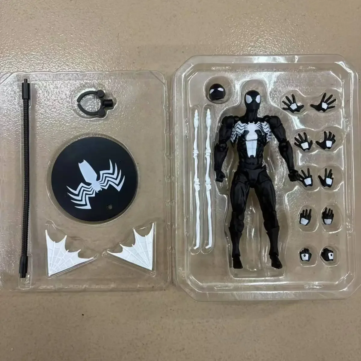 In Stock Symbiotic Spider-Man Black Suit Neighbor Messtoys Movie Accessories Kit Symbiote Action Figure Figrine Model Gift Toys - view 3