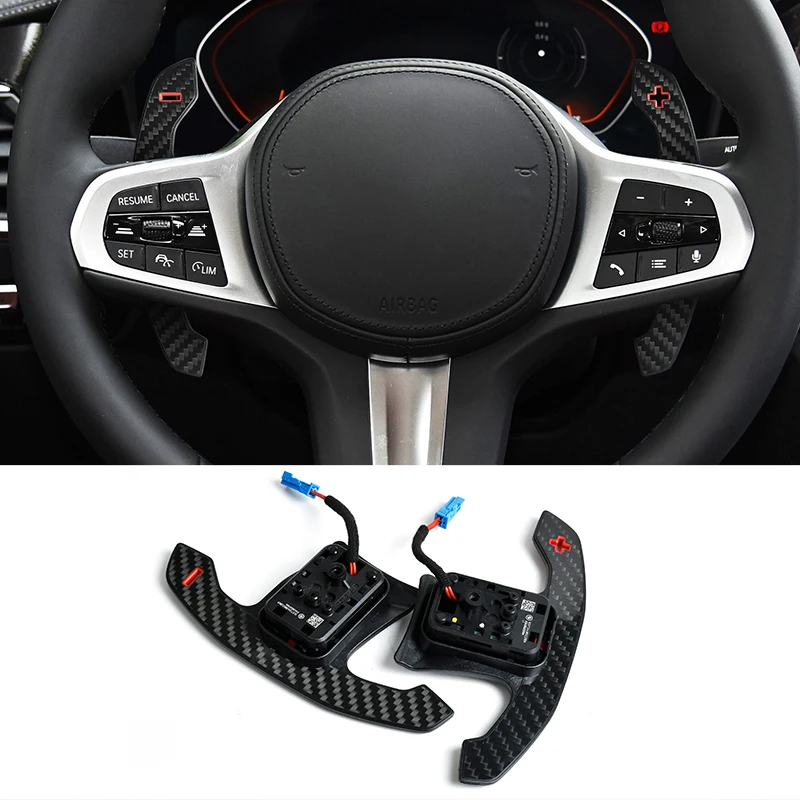 Fit For BMW 3 4 Series G20 G21 G22 M3 G80 M4 G82 2021 - 2022 Carbon Fiber Car Steering Wheel Shift Paddle Extension Replacement