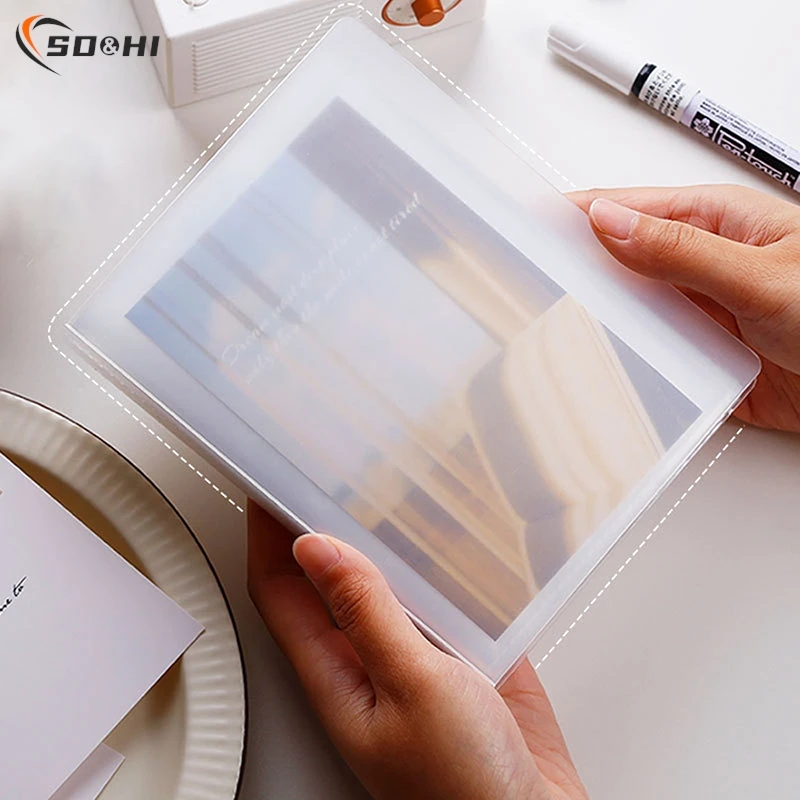 40 Pages A6 Postcards Pocket Storage Book Transparent Home Picture Album For Scrapbooking Stamps Die Storage Pocket Sheets