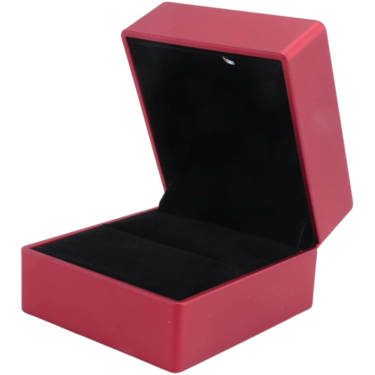 Rings Display Box Storage Soft Velvet Tray Case Holder Stand Display Storage Box Show Jewelry Organiser LED Light Ring Box Red