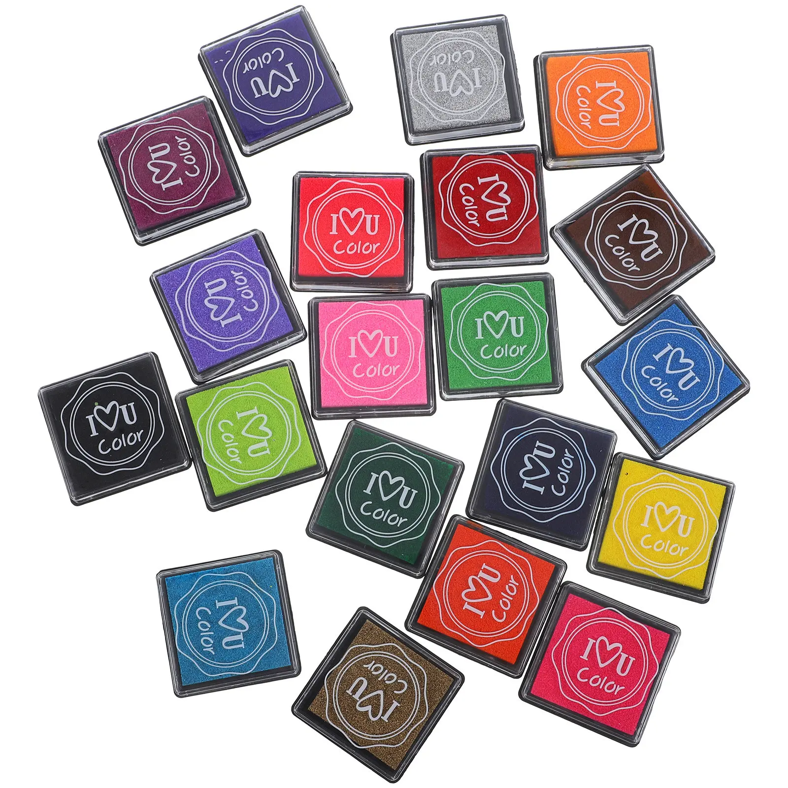 

20 шт. моющихся чернильных подушечек для пальцев для детского творчества, рисования, поделок, развития цветовосприятия, портативные, легкие