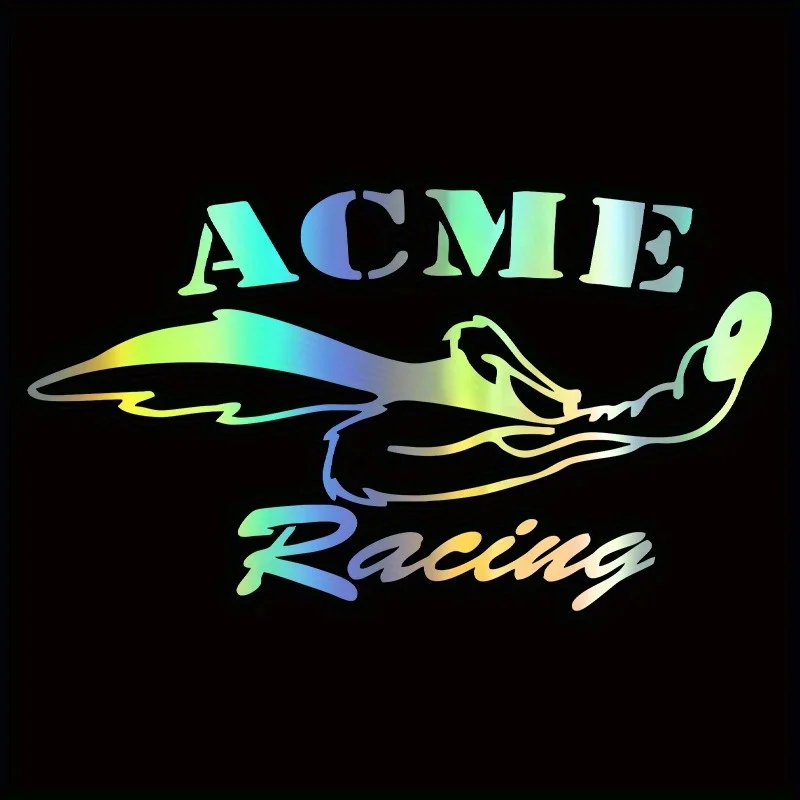 

1 шт. привлекательная наклейка «ACME Racing», подходит для автомобильных крыльев, чехлов для ноутбуков, скейтбордов и настольных органайзеров