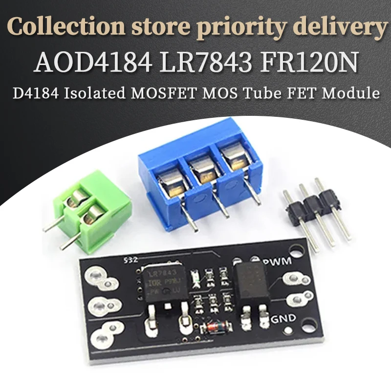 FR120N LR7843 AOD4184 D4184 Isolated MOSFET MOS Tube FET Module Replacement Relay 100V 9.4A 30V 161A 40V 50A Board