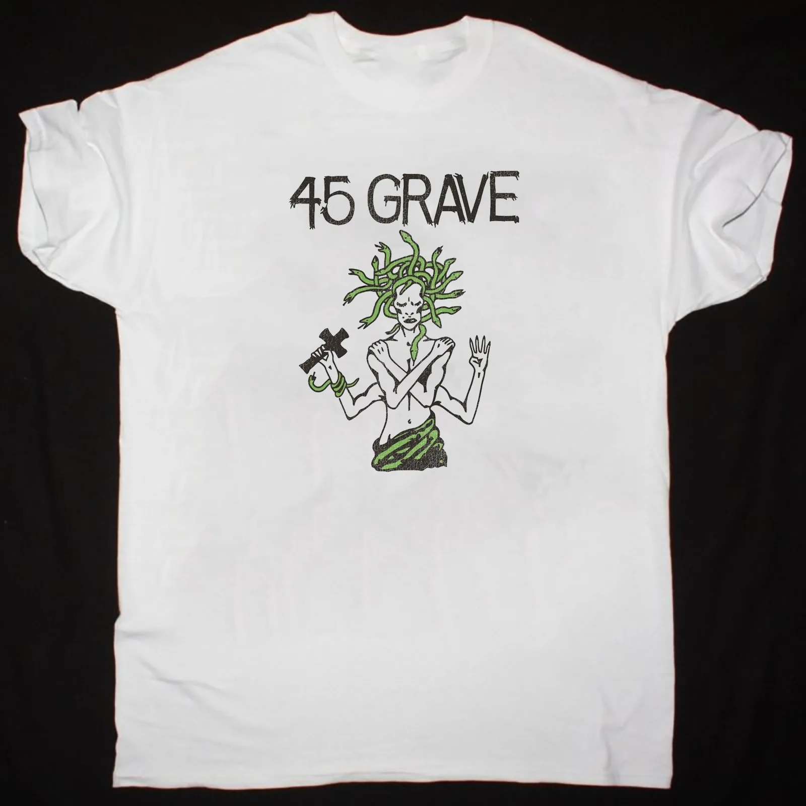 45 Grave Band Gift For Family White T-Shirt Cotton All Size