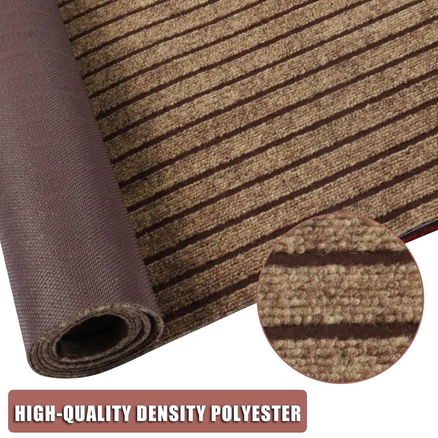 Household striped carpet door mat, kitchen floor mat, non-slip and waterproof, easy to clean, free cutting can be customized