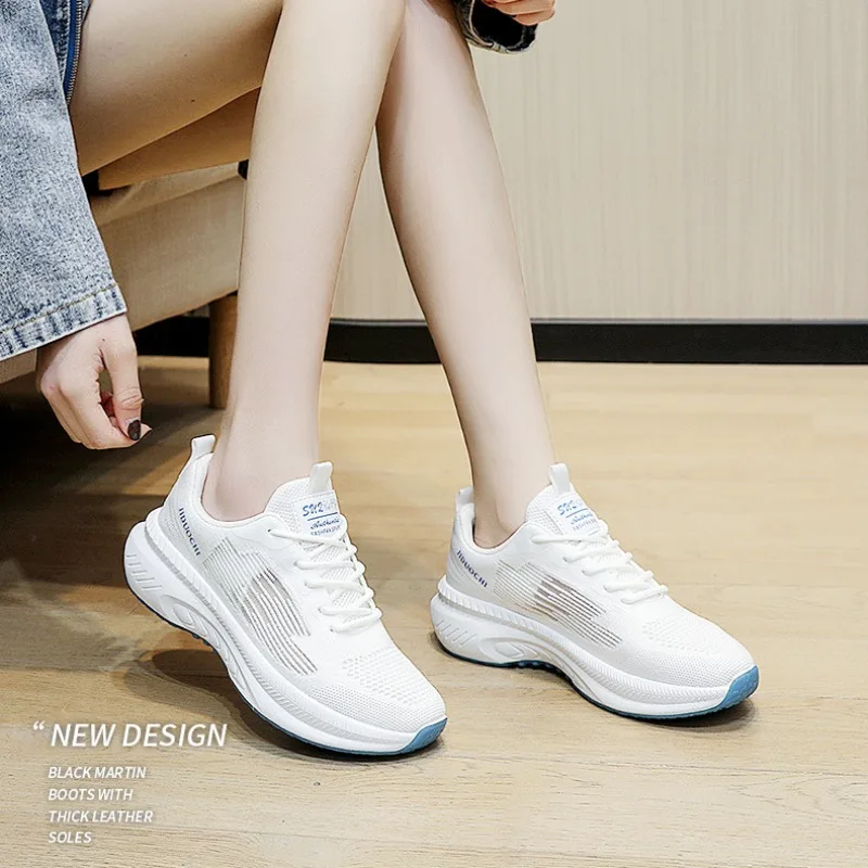 Fashion Women Running Sneakers Summer New Breathable Platform Casual Flat Shoes Tennis Shoe Trend Versatile Hot Sale Tenis Mujer