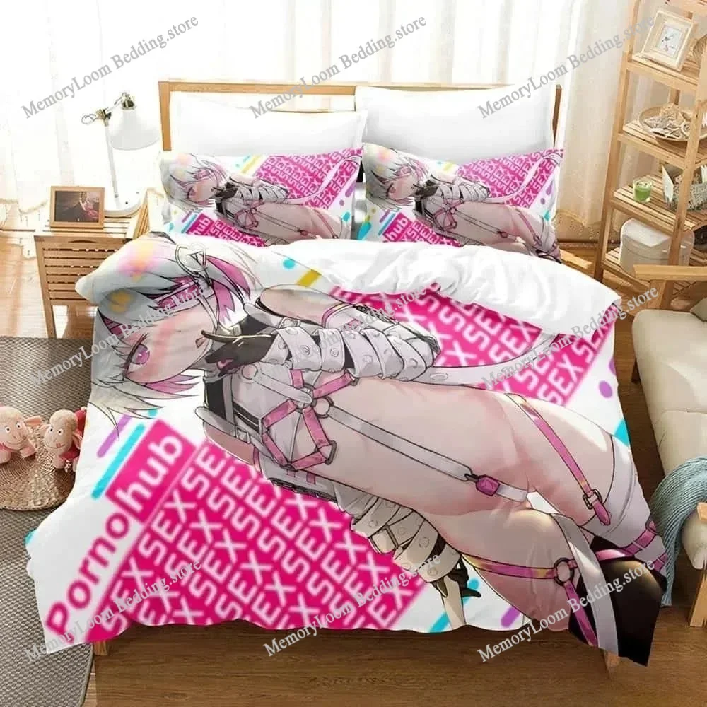 ثلاثية الأبعاد طباعة أنيمي Dohna Dohna طقم سرير واحد التوأم كامل الملكة الملك الحجم طقم سرير الكبار طفل غرفة نوم حاف مجموعات غطاء المنسوجات المنزلية #1