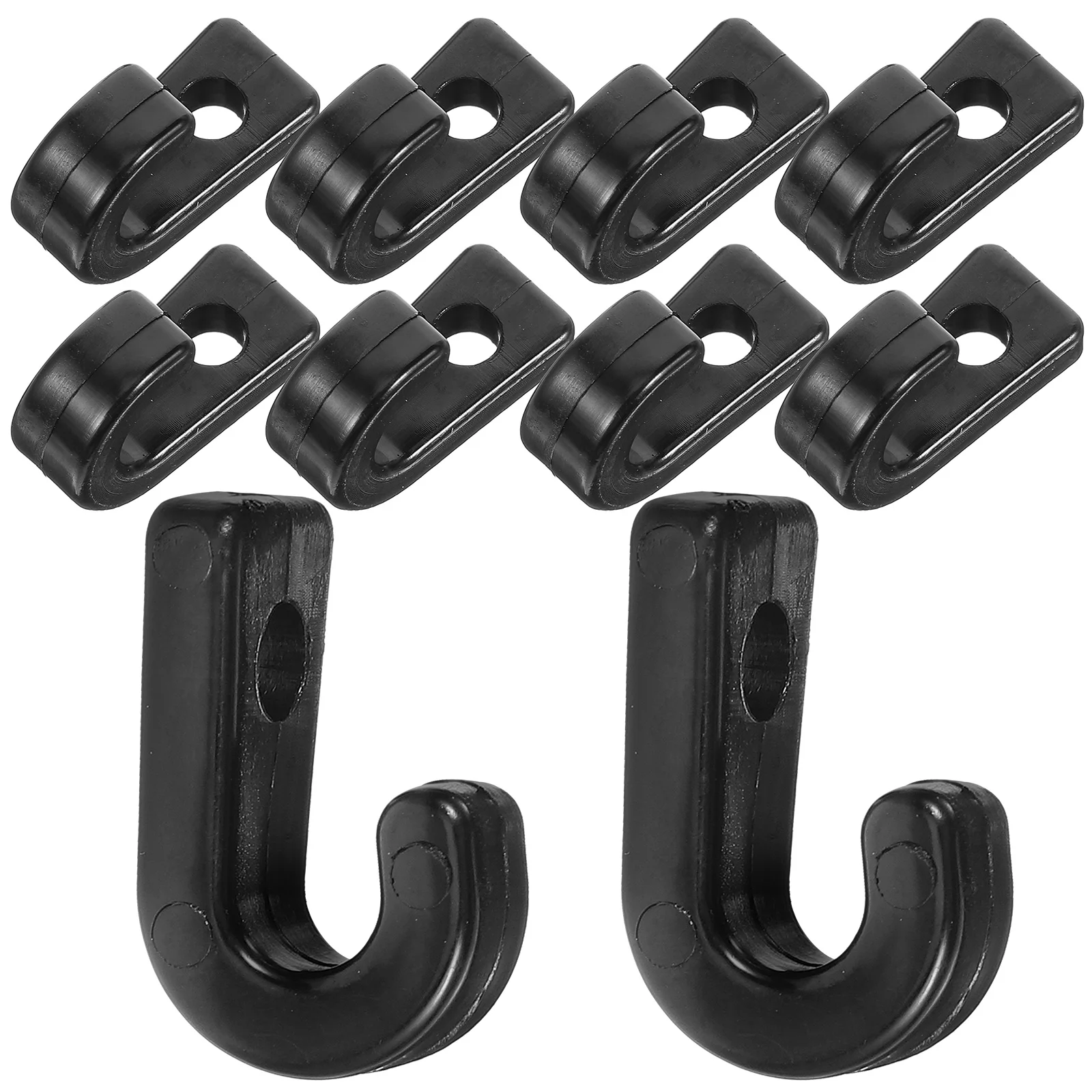 

10pcs Marine Buckle Canoe Hooks Kayak Lashing Coat Hanger Bungee Tarpaulin Abs Strap Durable Wear Resistant Abs Material