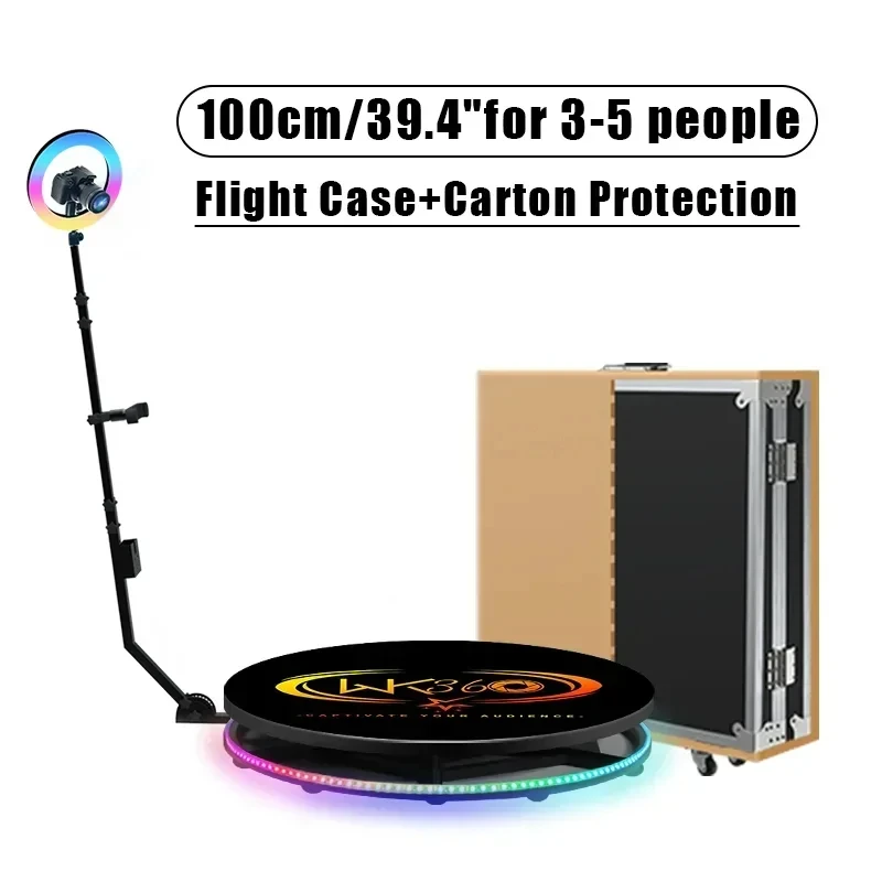 MWE 360 Photo Booth Maschine mit Flight case & Akku für Partys, 360 Slow Motion Kamera kabine mit Deluxe Anzug Custom 5