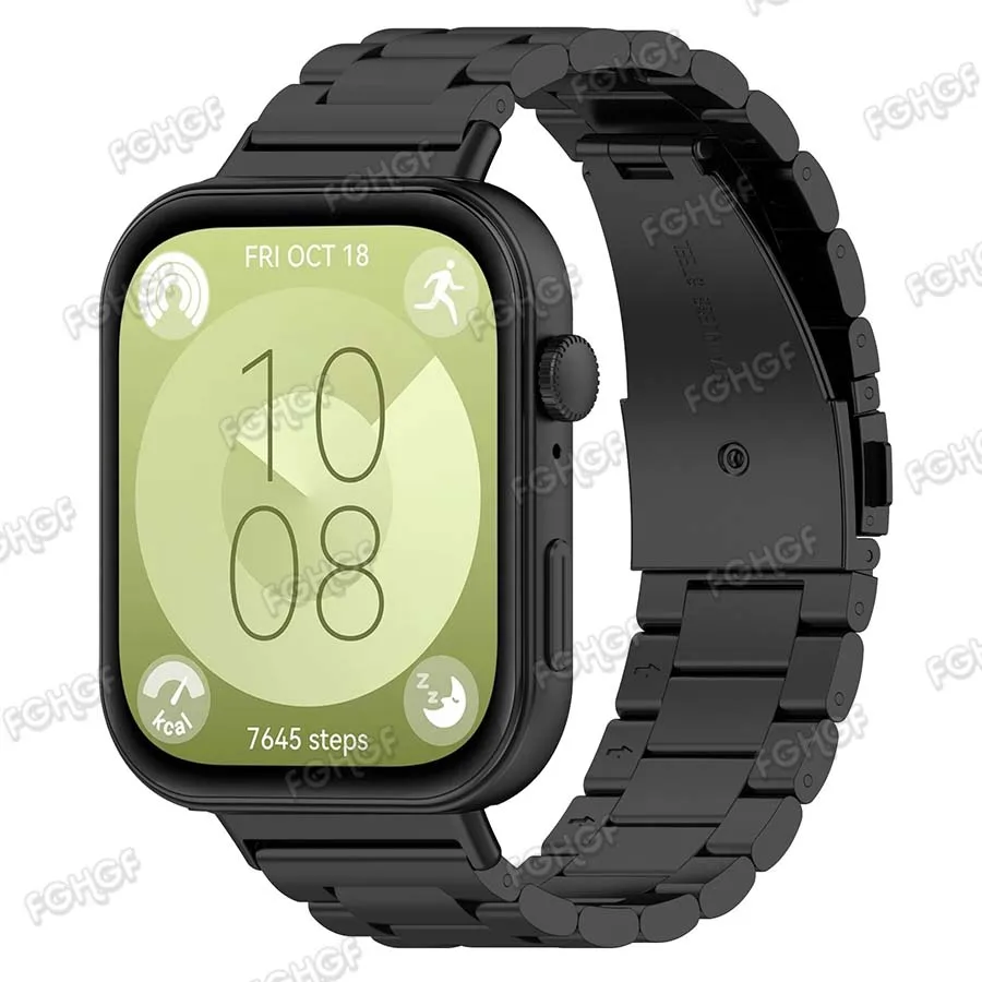 Correa de acero inoxidable para reloj inteligente Huawei Fit 3, pulsera de Metal reemplazada, accesorio de pulsera