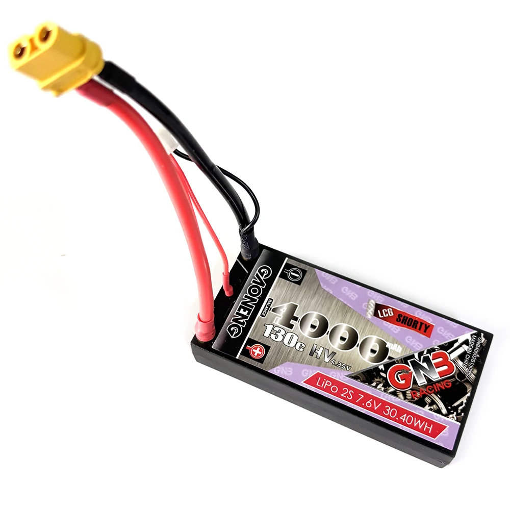 Custodia rigida per batteria GNB 2s 7.6V 4000mAh 130C HV con proiettile da 5 mm per RC 1/8 1/10 scala veicolo auto camion serbatoio buggy