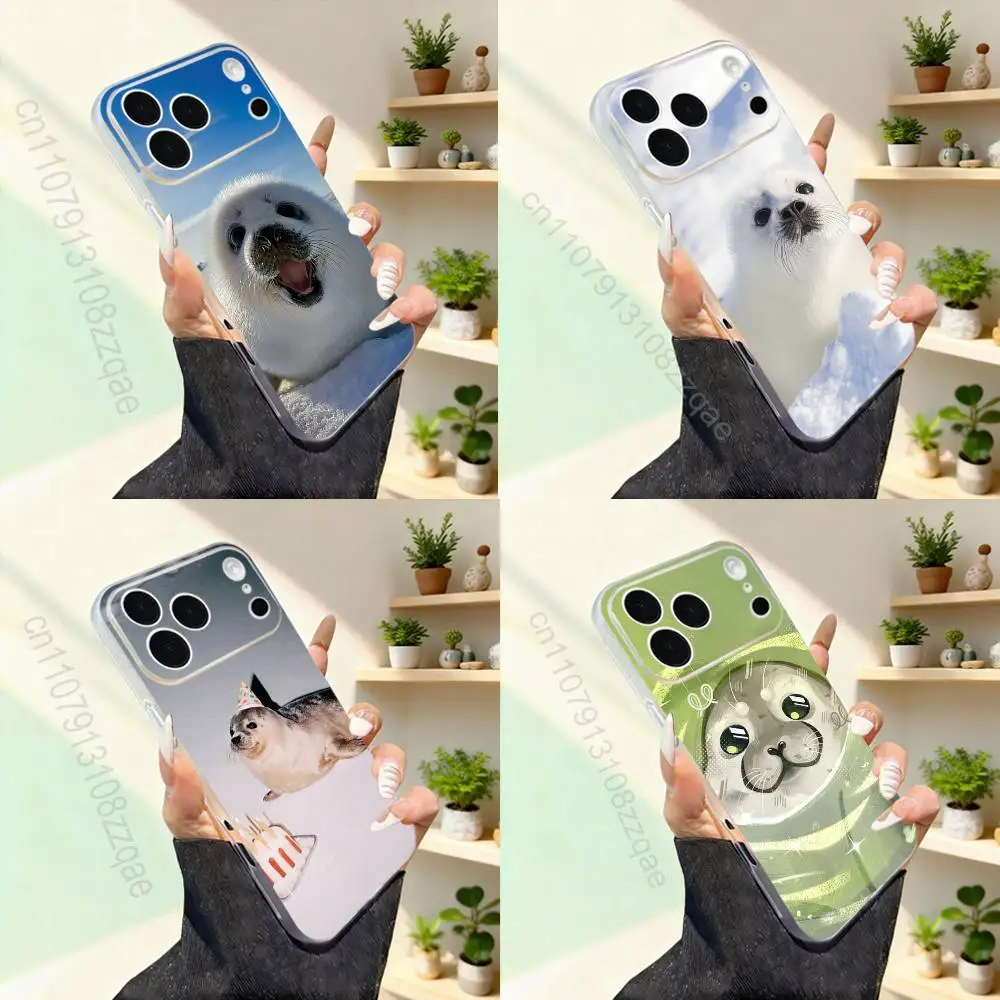 

Funny Seal Animal Cute Phone Case For iPhone 17,16,15,14,13,12,11,Pro,Max,Plus,Mini,SE4,E Magnetic For Magsafe Wireless