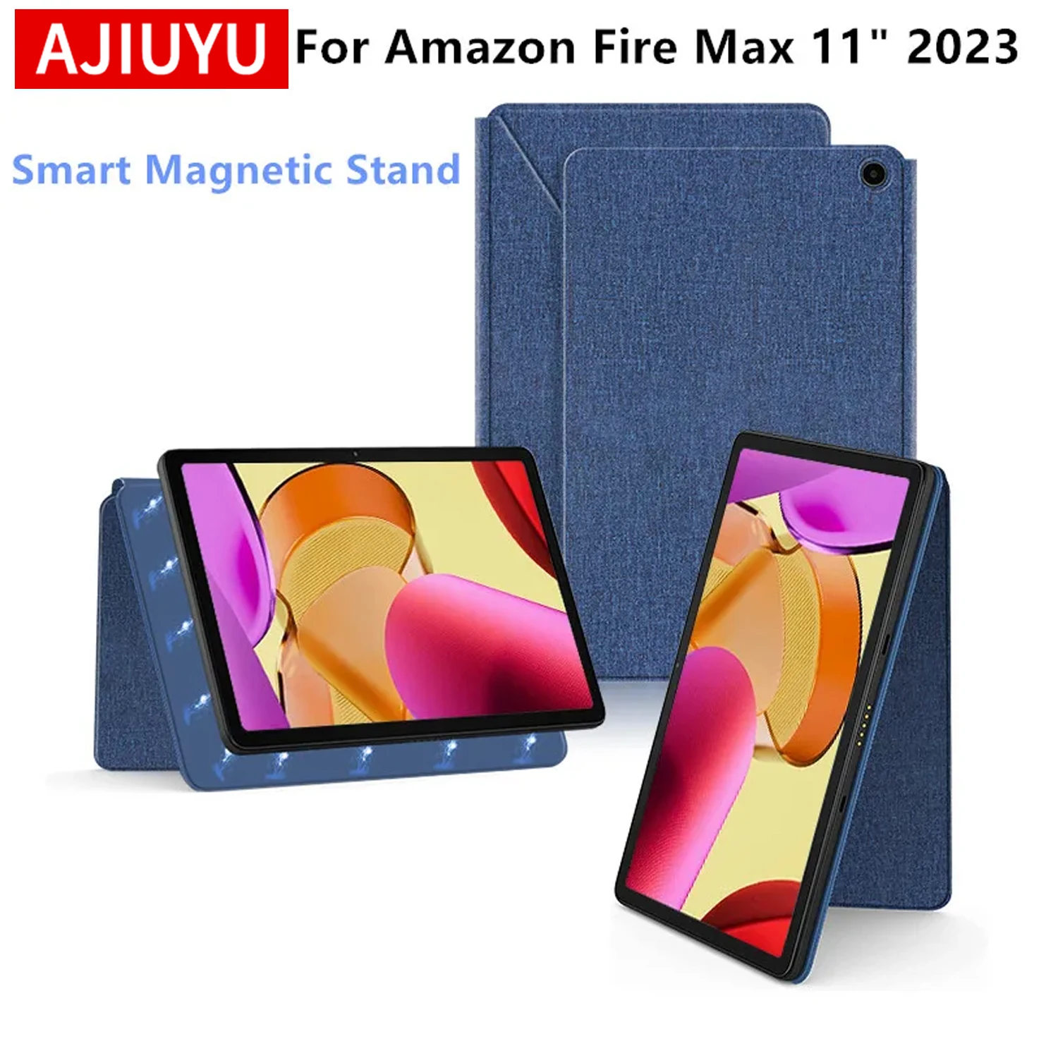Magnetic Case For Amazon Fire Max 11 inch 2023 Tablet Fire Max 11 Max11 Firemax Smart Folio Flip Cover Protective Shell