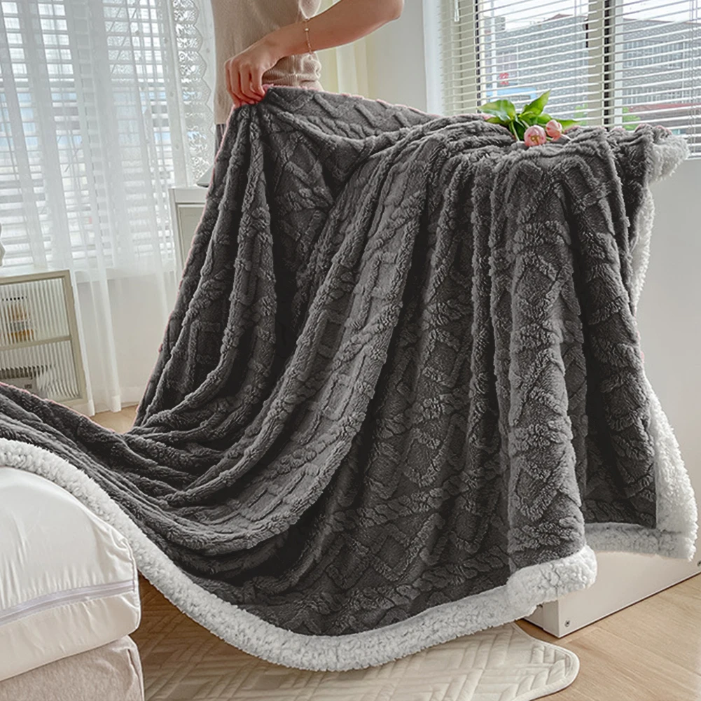 

Thickened Lamb Fleece Bed Blanket Soft Fluffy Warm Cozy Fuzzy Blanket for Couch Sofa Throw Bedspread Blanket Winter Warm Quilt