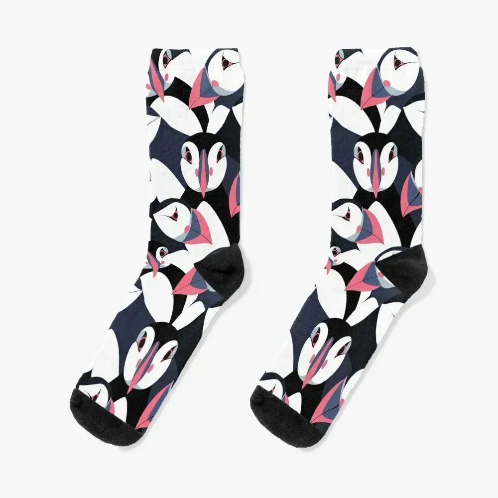 

Puffin Bird Socks gift custom summer floral Man Socks Women's