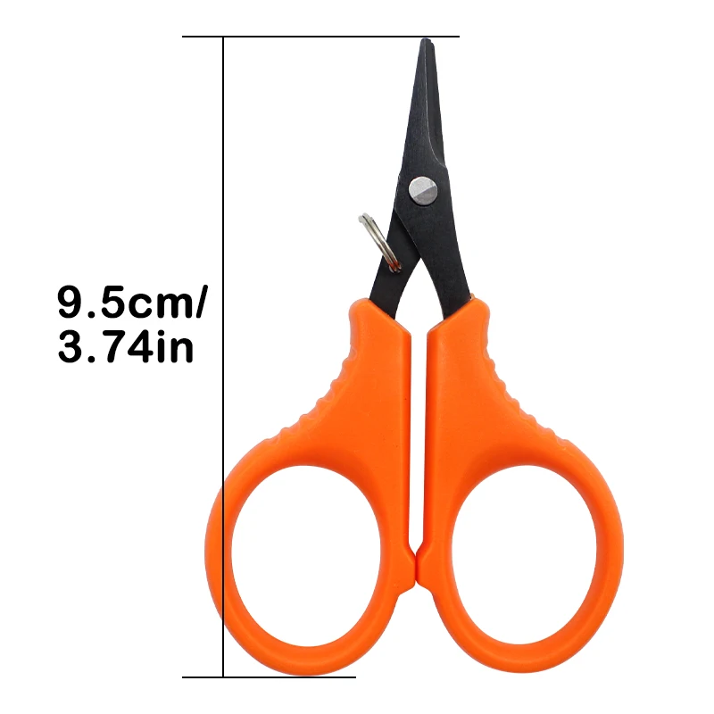 1pc Carp Fishing Tool Multifunctional 9.5cm Braid Line Scissor Hook Remover Line Cutter Scissors Pliers Straight Fishing Tackle