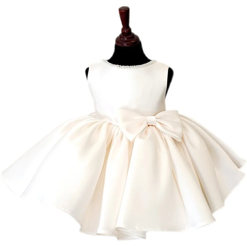 Vestido infantil de luxo nicho high-end pequena flor menina vestido de casamento vestido de princesa diário primeiro aniversário vestido de princesa primavera