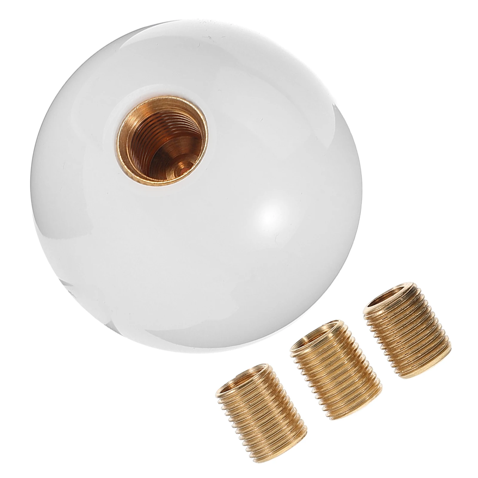 

Carbon Fiber Shift Knobs Gear Head Acrylic Manual Adapter Round Ball Durable Metal Easy Installation Variety Choices