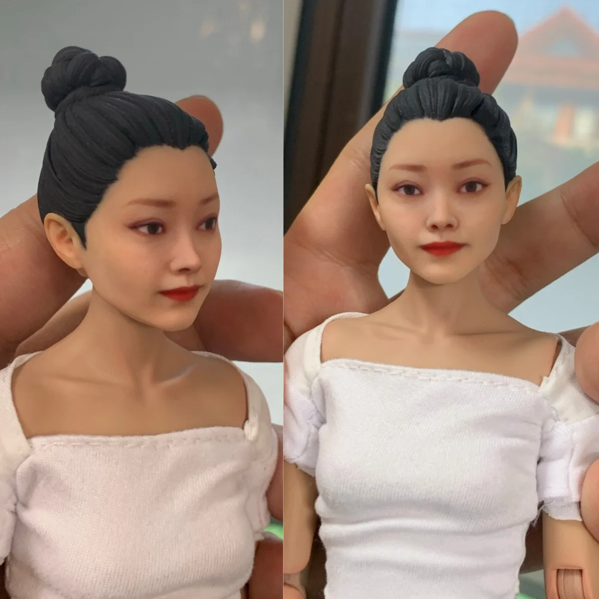 1/6 1/12 Realistic Makeup Famous China Actress Song Yi Head Sculpture Model For Tbl worldbox Action Figure Body