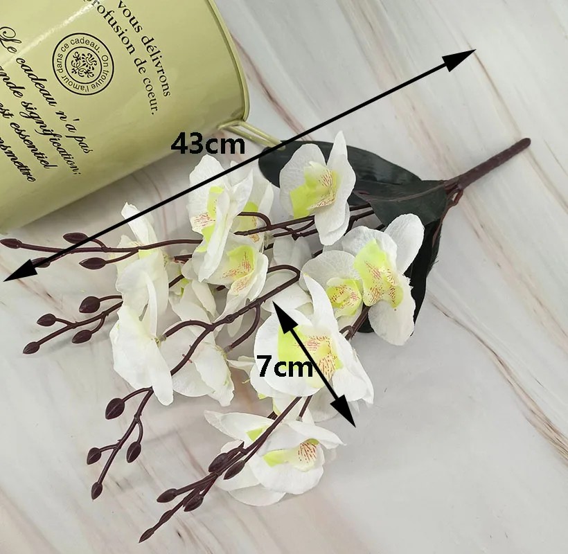 5-Gabelbündel, künstliche Blume mit Schmetterlingsorchidee, geeignet für Hochzeit, Zuhause, künstlicher Wohnzimmertisch, Hotellandschaftsdekoration – Detail 2