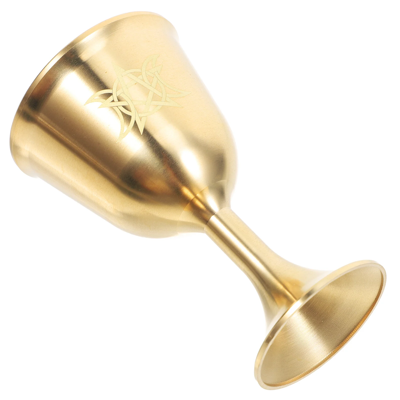 

Brass Goblet Gold Communion Wine Glass Handcrafted Metal Cup For Rituals Medieval Decor Altar Drinking Vessel Renaissance