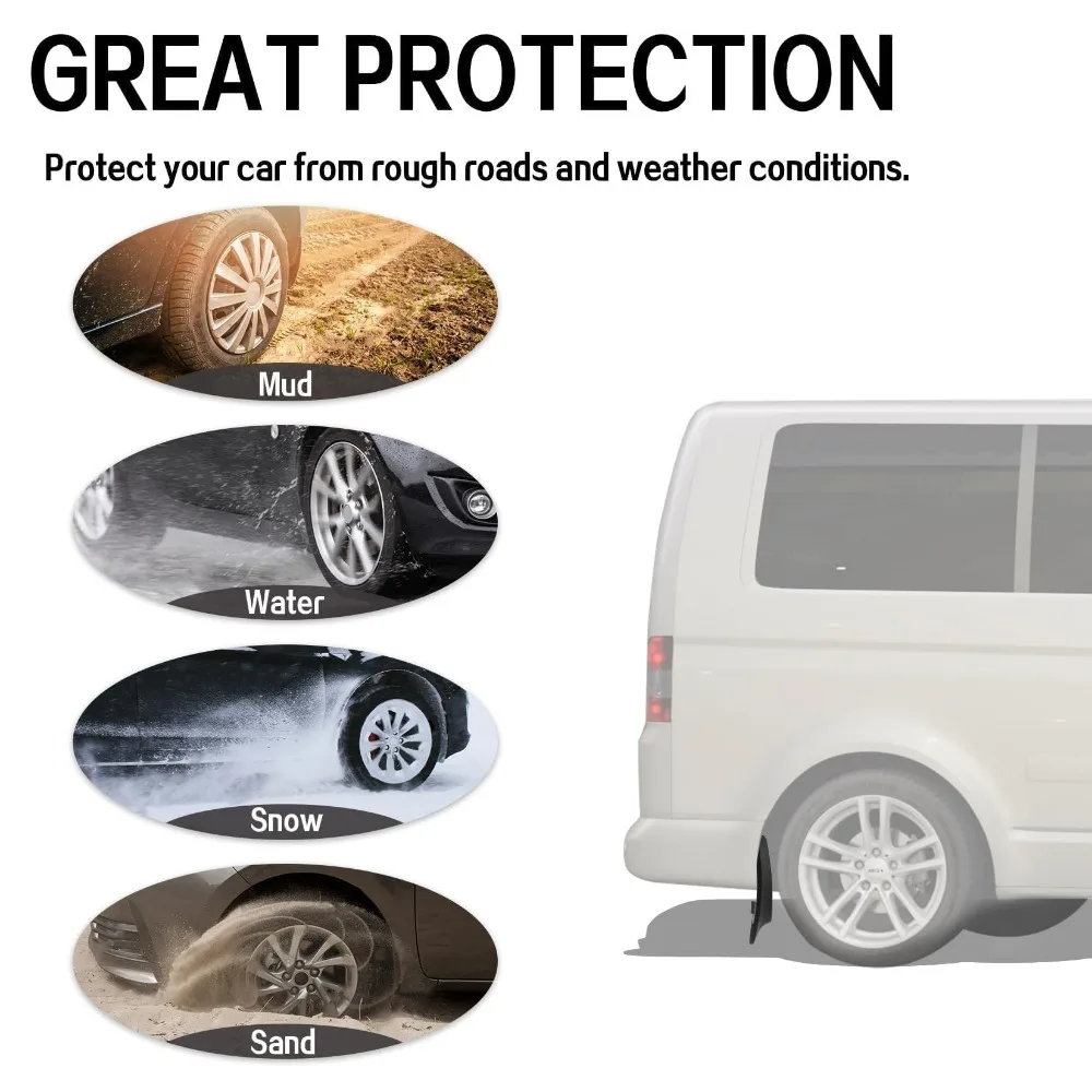 Car Mud Flaps Splash Guards Fenders for Volkswagen VW T6 Transporter VW T5 Multivan T6 Cara velle Multivan 2008-2020