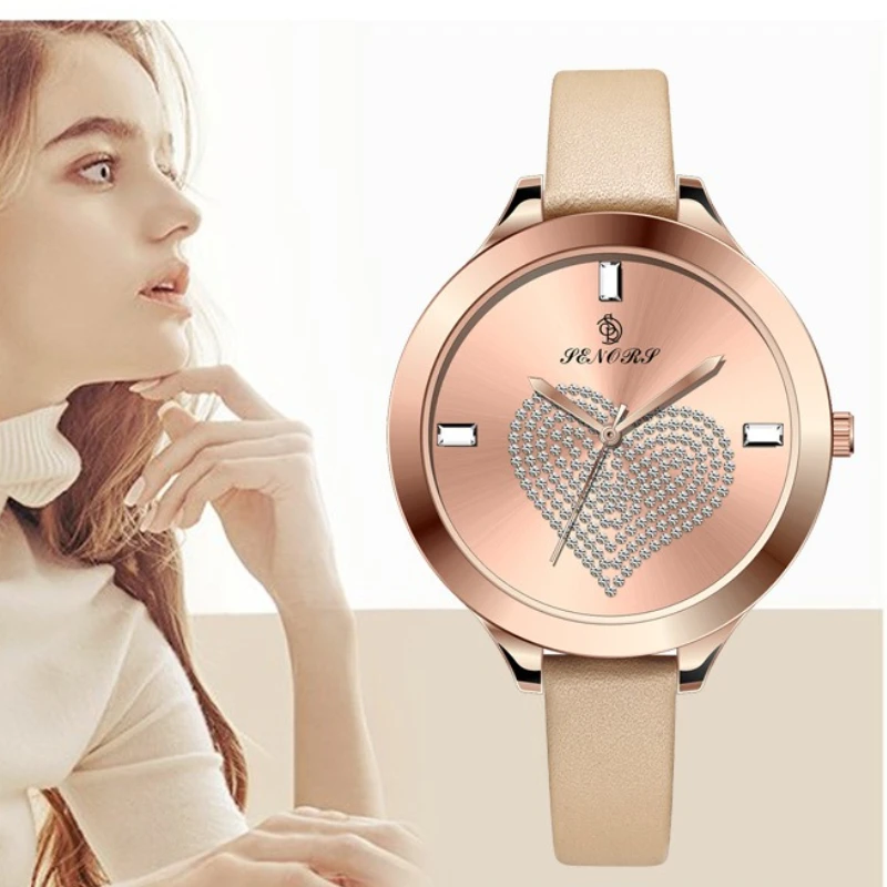 2025 New Heart Creative Fashion Ladies Watch Casual Trend Student Waterproof Quartz Watch Luxury Birthday Gift