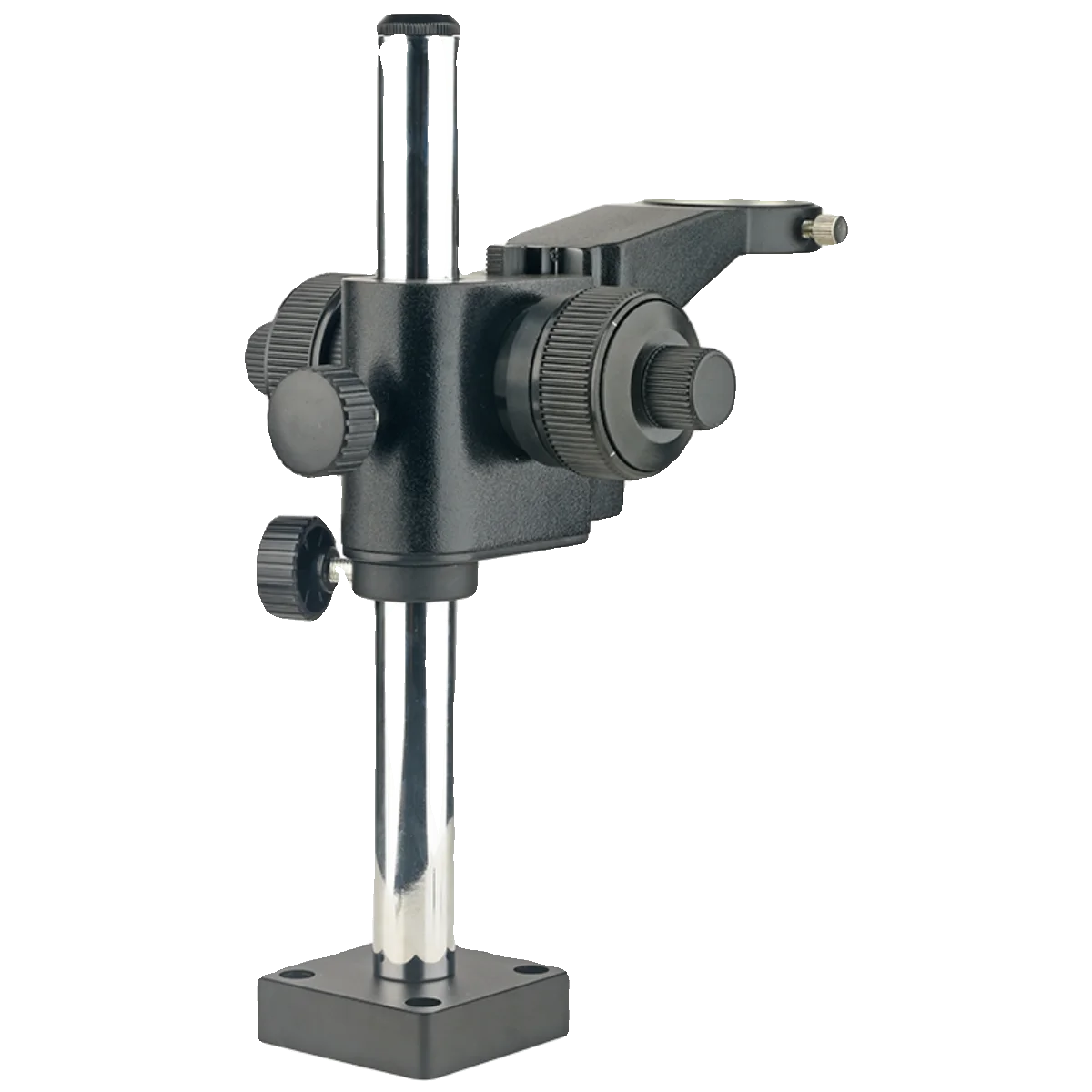 

The diameter of column of optical microscope platform bracket is 25mm, and the fine adjustment bracket can fix M6