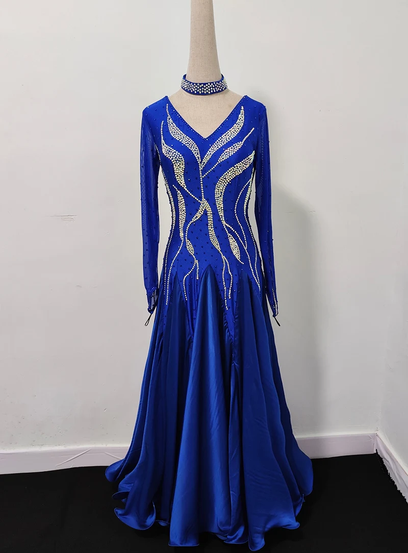 Robe de brevde Concours de Salle de Bal pour Femme, Standard Avancé, Jupe de Valse Moderne, Nouvelle Collection