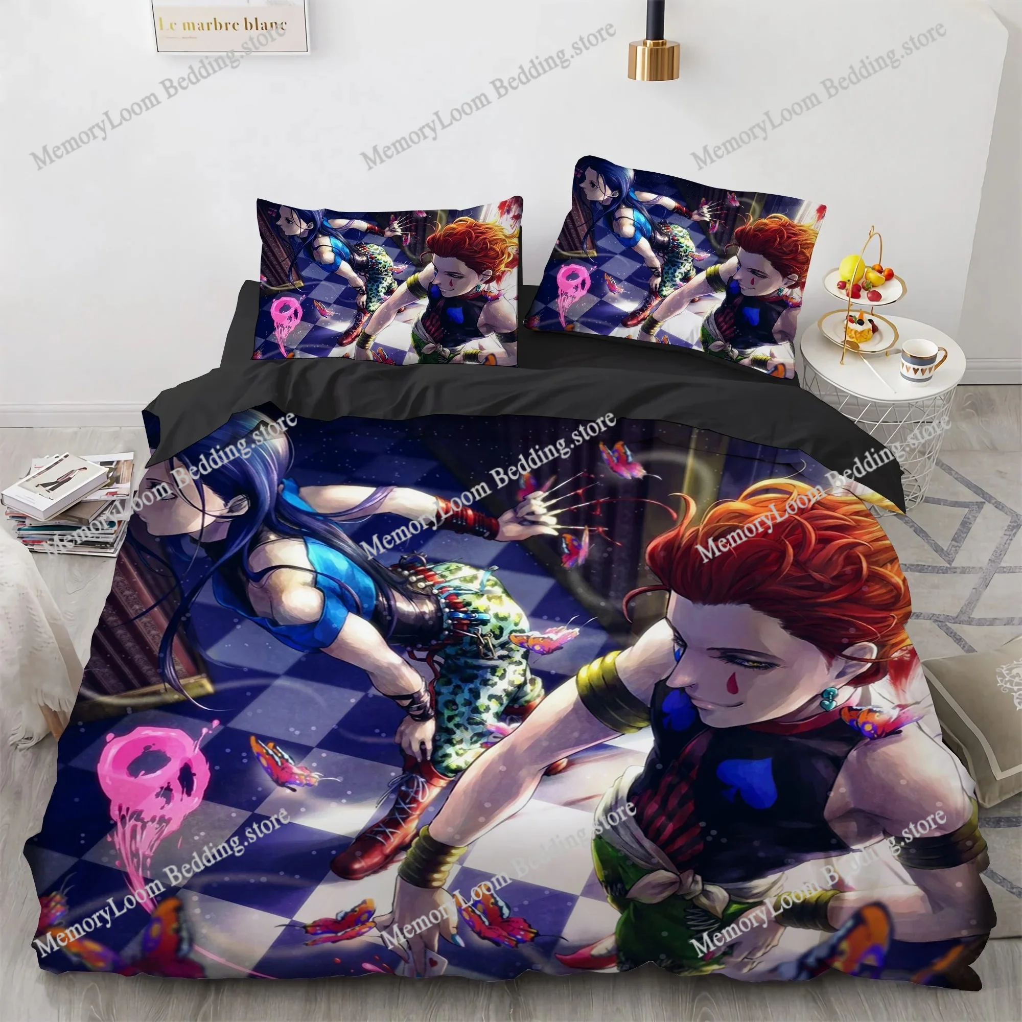Home Textile Cartoons Hunter X Hunter Cover Duvet Cover Pillow Case Boy Girl Polyester Bedding Set King Queen Twin Size
