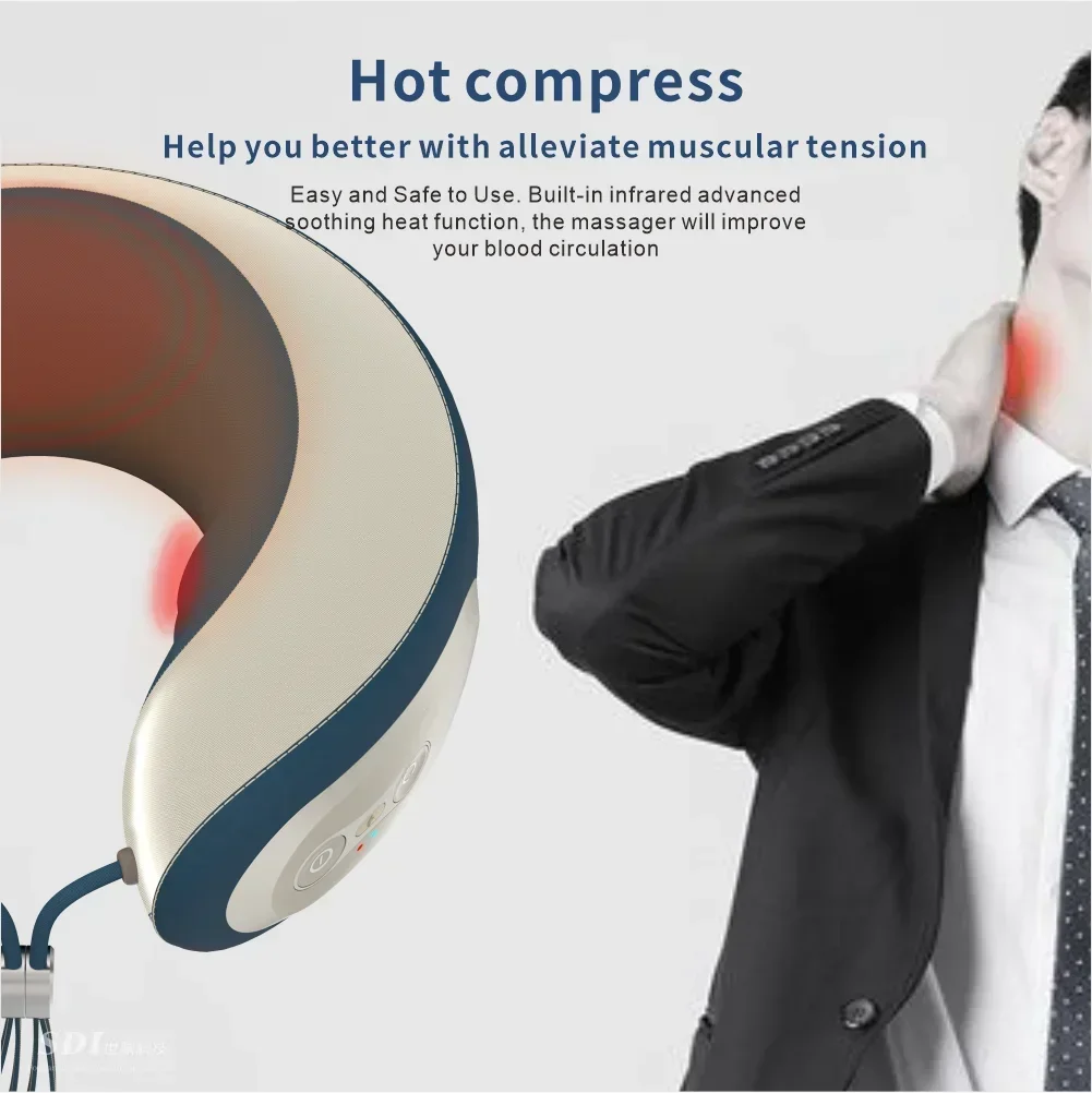 Sell like hot cakes manufacture High quality  360 degree wrapping  Six airbags Airbag circulation massage Neck massager