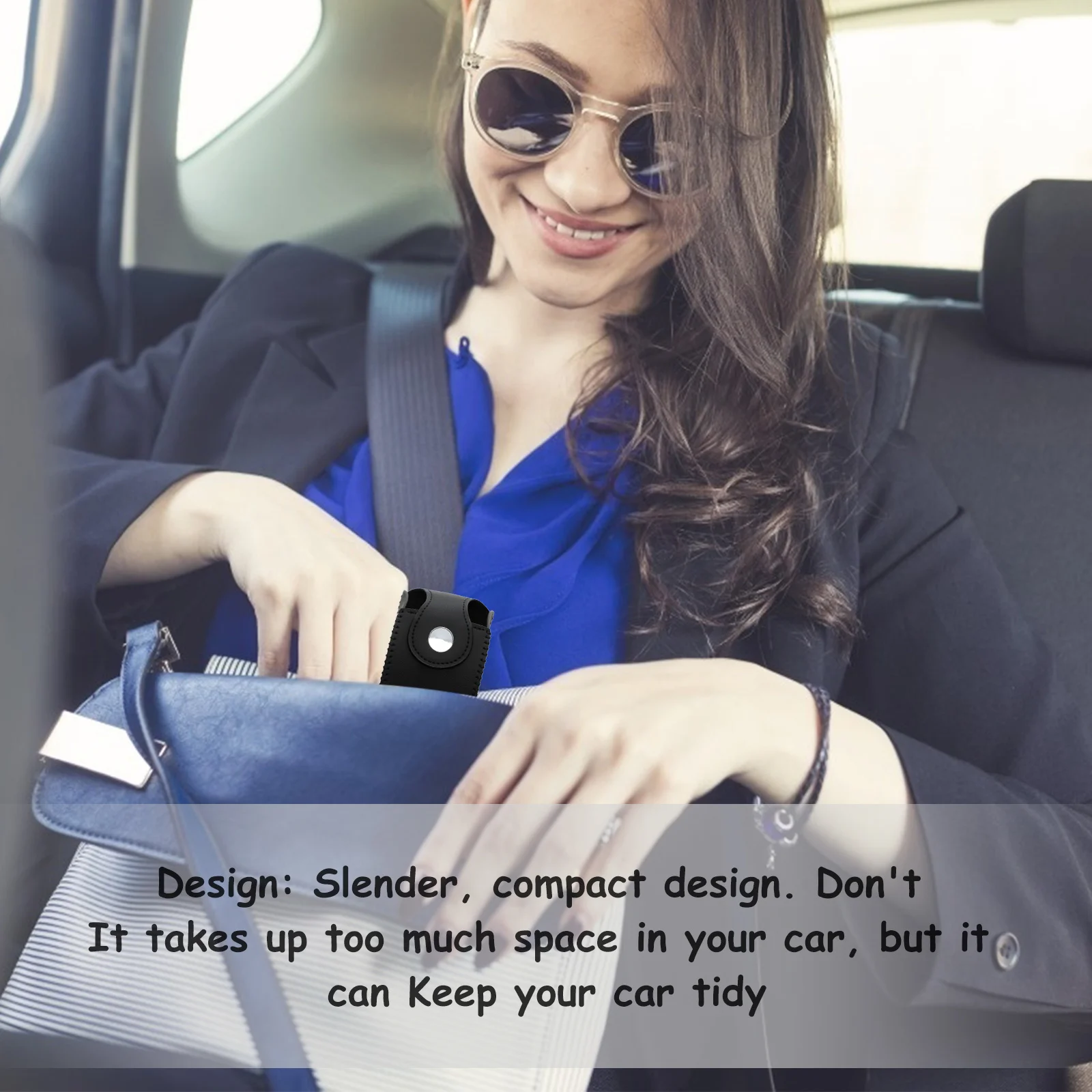 

Stylish Durable Glasses Case Sunglasses Storage Box for Auto Visor Hanger Black Eyeglass Holder Space-saving Simple Affordable