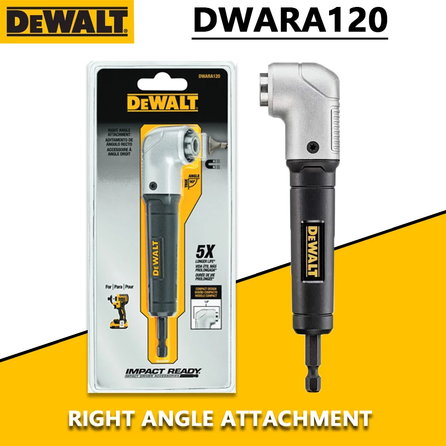 Imagem -05 - Dewalt Dt71517t-qz Dwara120 90 ° Acessórios para Ferramentas Elétricas de Driver Impact Ready de Fixação em Ângulo Reto