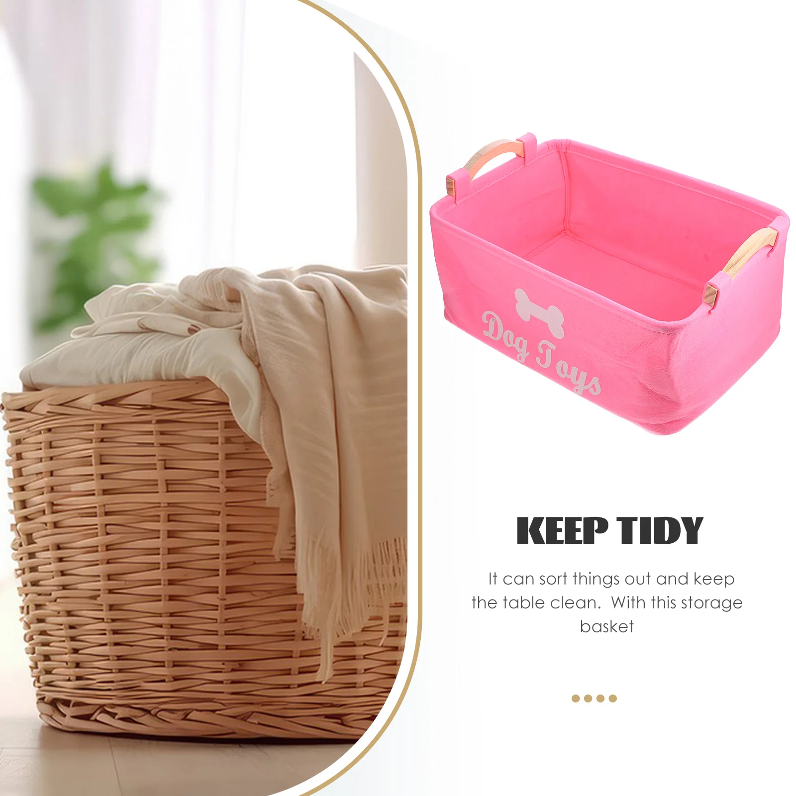 Pet Cloth Storage Box Dog Treat Containers Toys Case Clothing Bin Clothes Basket Sundries