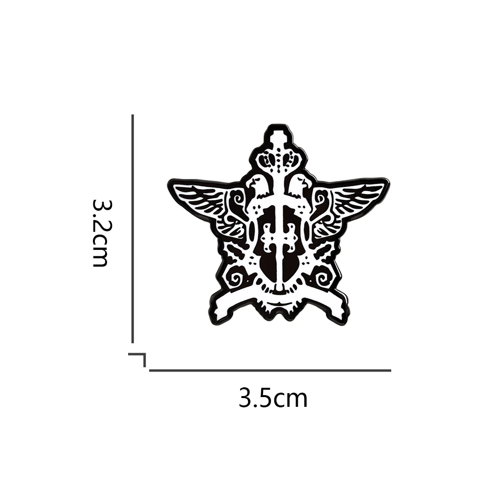 Black Butler Crest Enamel Pin Lady Phantomhive Logo Badge Fantasy Mystery Comics Peripheral Cospay Jewelry Gift