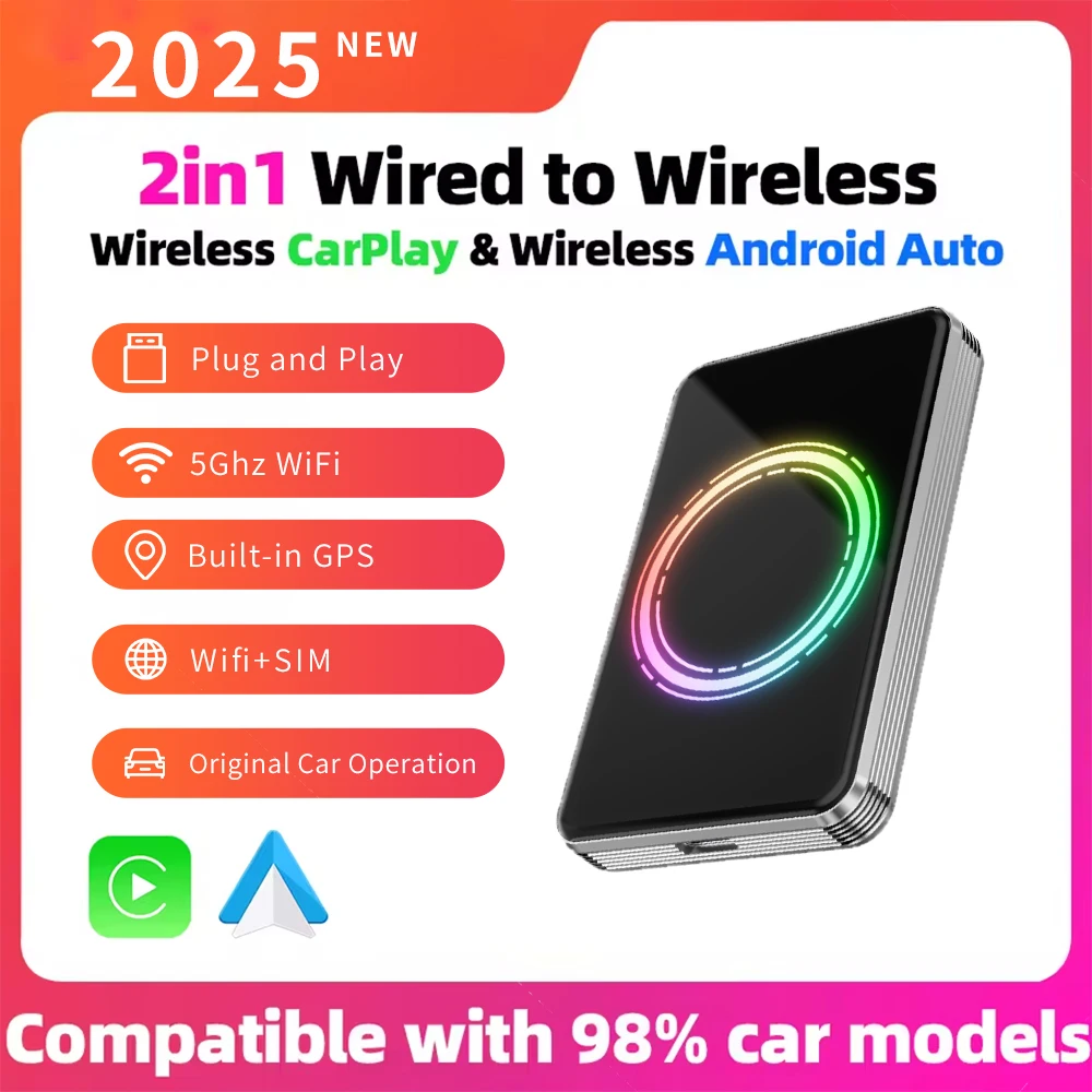 Android 13 TV Box Smart CarPlay Ai Box Wireless Carplay Android Auto المدمج في Play Store لسيارات YouTube Netflix OEM CarPlay #1