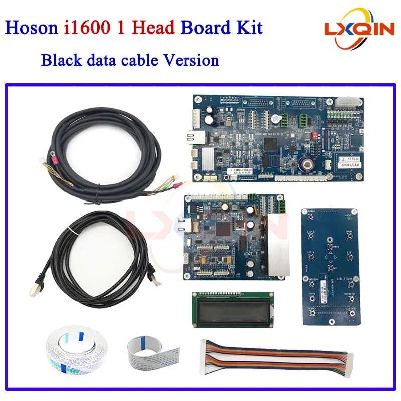 

Комплект плат LXQIN Hoson для принтеров i1600/i3200 (одна головка) для экосольвентных/УФ-принтеров, кабель передачи данных, электронные платы i1600/i3200