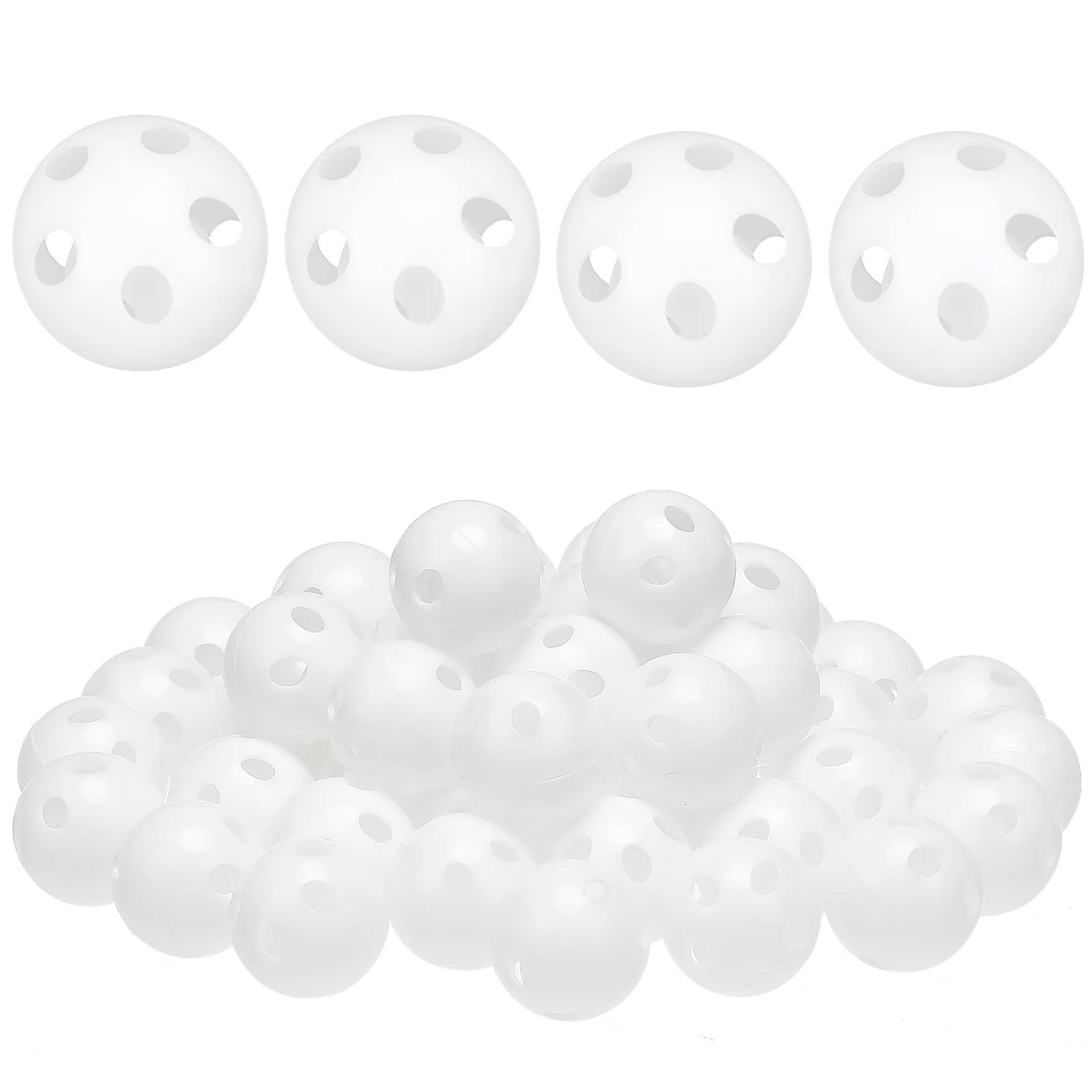 50 Pcs Singer Rattle Baby Small Ball Rattles Plastic Insert Balls