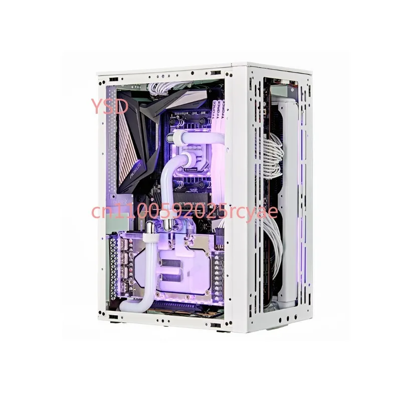 Meshroom SV2 for PC, with 4-slot for PCIE5 graphics cards, suitable for ITX chassis, ATX motherboard and power supply.