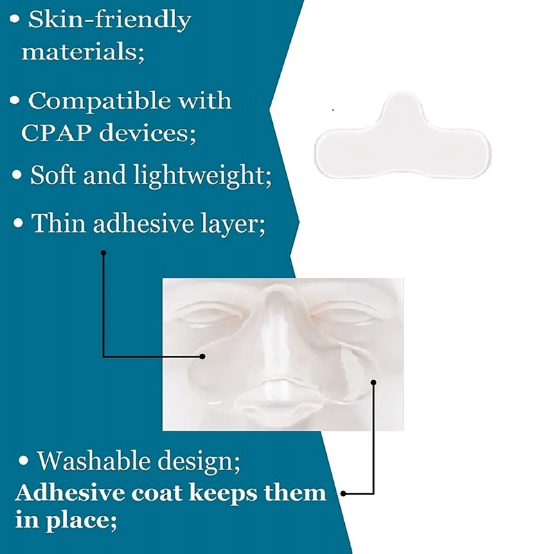 4PCS Nasal Pads For CPAP Mask Nose Pads Sleep Apnea Mask Comfort Pad Can Be Trimmed To Size Cushions For Most Masks