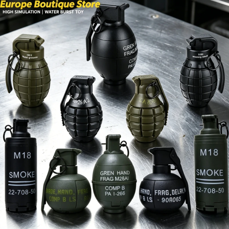 

M67 Smoke Grenade Model Toy Water Burst Novelty 10 Styles Game Prop for Outdoor Play Kids Activity