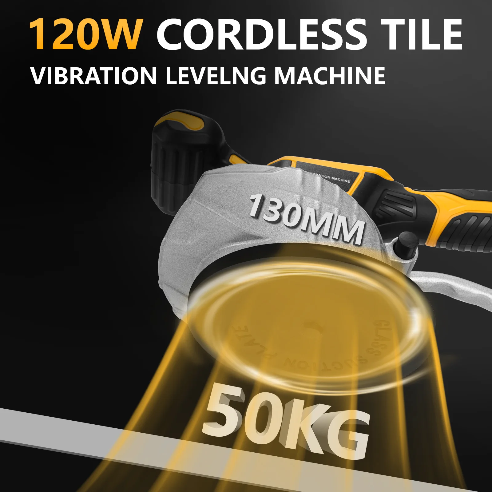 Cordless Tile Installing Machine Vibration Leveling Machine Portable 8 Adjustable Speed Suction Cup Tiler Vibrator for Dewalt20V