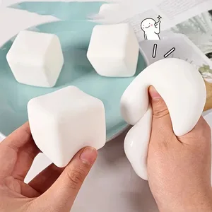 Cute Tofu Stress Balls  Sensory Toys Stress  Relief Fidget Toys squishy Dough Ball Gifts for Adults Children Best Gift