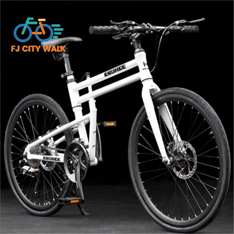 FJ High Beauty Retro Bicycle Folding Ultra Light Aluminum Alloy Flat Handle Variable Speed 26 Inchs Racing Bike Mountain Bikes