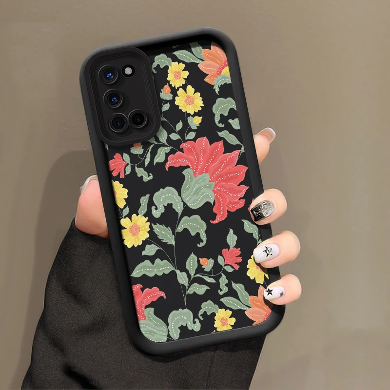 Voor Pixel 9 Pro XL Zachte Siliconen Matte Telefoon Case Voor Google Pixel 9 8A 7A 7 8 Pro Luxe bloem Patroon Beschermhoes