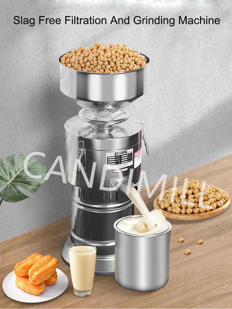 Soy Milk Machine Commercial Automatic Bean Curd Jelly Served With Sauce Machine Pulp Residue Separation Large Capacity Refiner